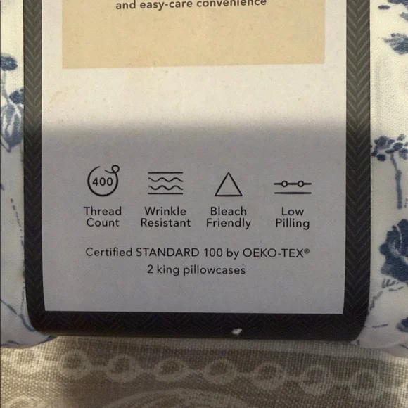 NWT - King Floral Performance Pillowcase Set - Picture 4 of 5